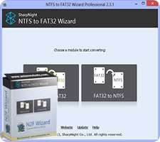 تبدیل NTFS به FAT و بالعکس بدون حذف اطلاعات، NTFS to FAT32 Wizard Pro 2.4.0