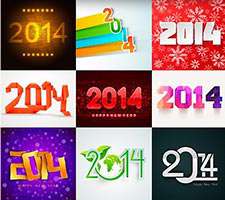 تصاویر وکتور متن تزئینی 2014، سری اول