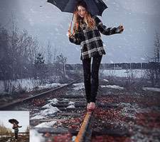  چگونگی طراحی یک صحنه ی بارش و الصاق برف به تصاویر