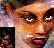  تبدیل یک تصویر پرتره به نقاشی آبرنگ در فتوشاپ 