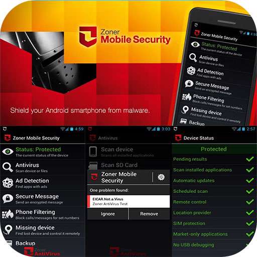 دانلود آنتی ویروس قدرتمند Zoner Mobile Security 1.8.2 برای اندروید 