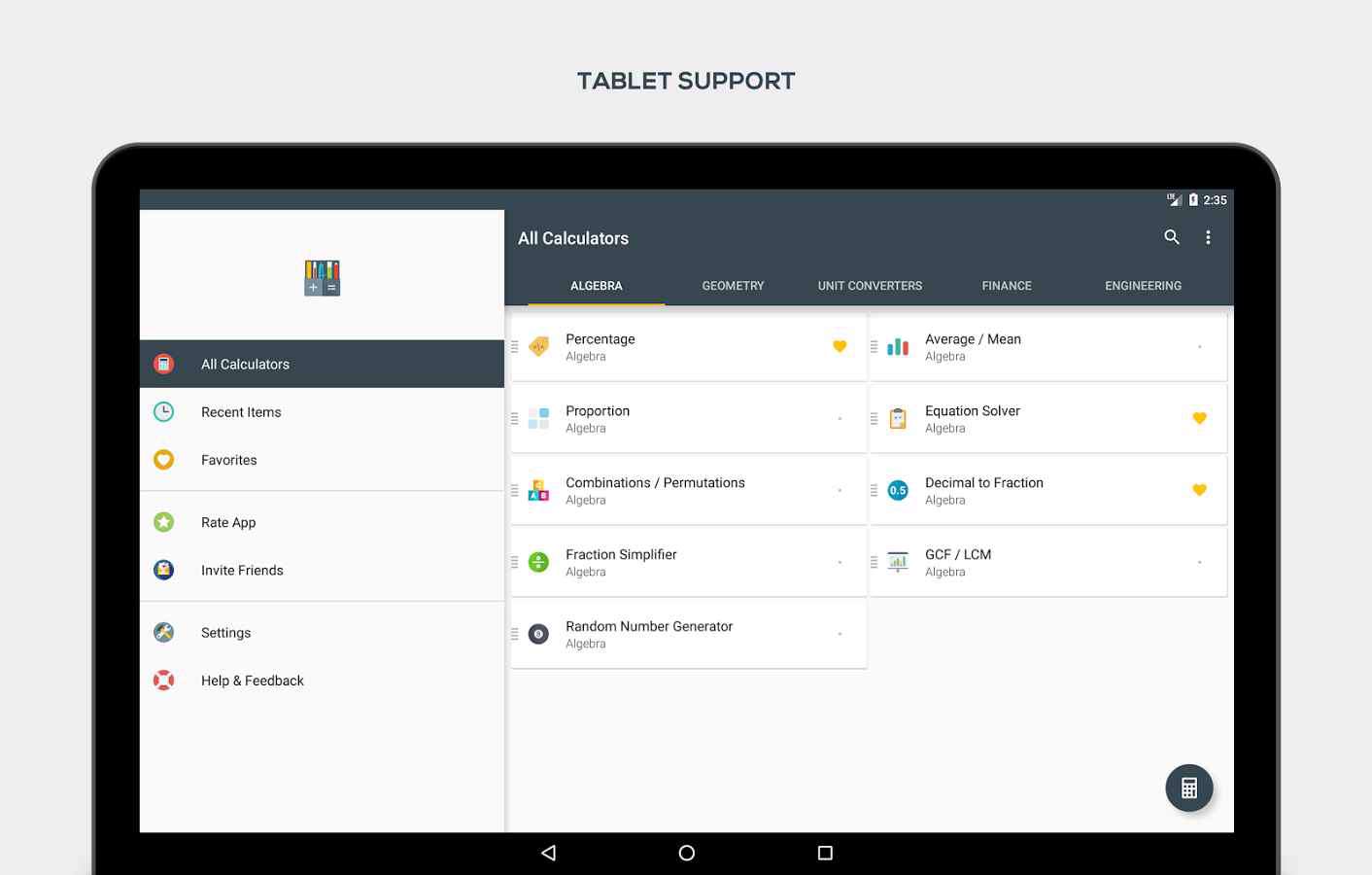 دانلود برنامه ماشین حساب حرفه ای اندروید All in One Calculator Pro 1.4.5 