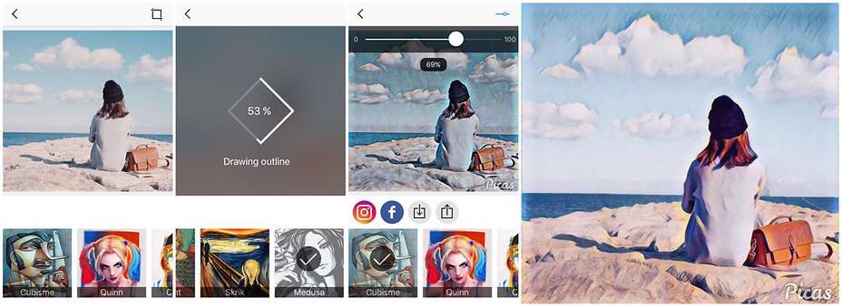 دانلود برنامه افکت گذاری تصاویر Picas Photo Artwork Editor vip 2.0.2 برای اندروید