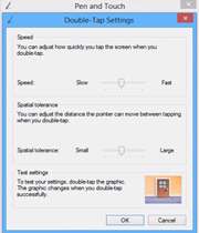 گزینه‌های لمسی در ویندوزهای 8 و rt