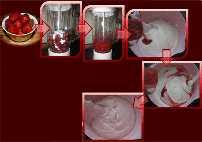 روش تهیه بستنی توت فرنگی 1