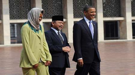 دیدن اوباما از مسجد مسلمانان !