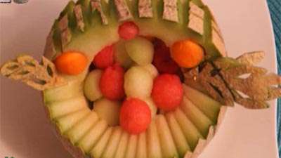 میوه آرایی با طالبی میوه آرایی با طالبی
